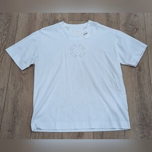 $790 Mens GIVENCHY 4G Lace Cutout Cotton Logo Crewneck T-Shirt White 2XL